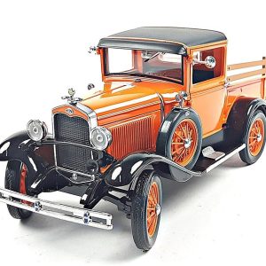 1/18 1931 Ford Model A Pickup Turuncu Diecast Kamyonet Modeli, Sunstar 6116
