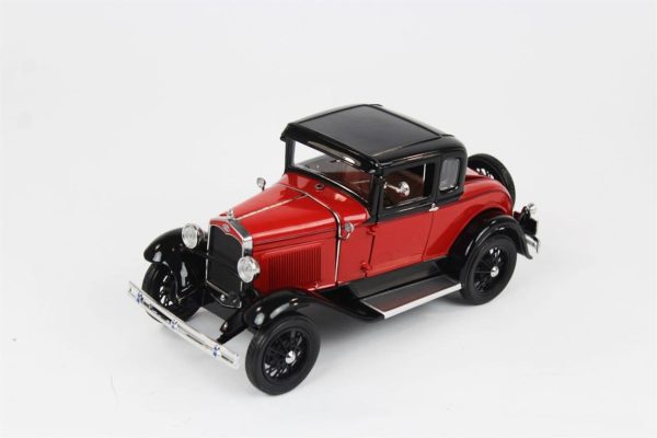 1/18 1931 Ford Model A Coupe Kırmızı-Mavi Diecast Araba, Sunstar 6137 - Görsel 2