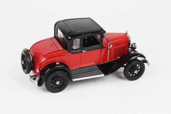 1/18 1931 Ford Model A Coupe Kırmızı-Mavi Diecast Araba, Sunstar 6137 - Görsel 4