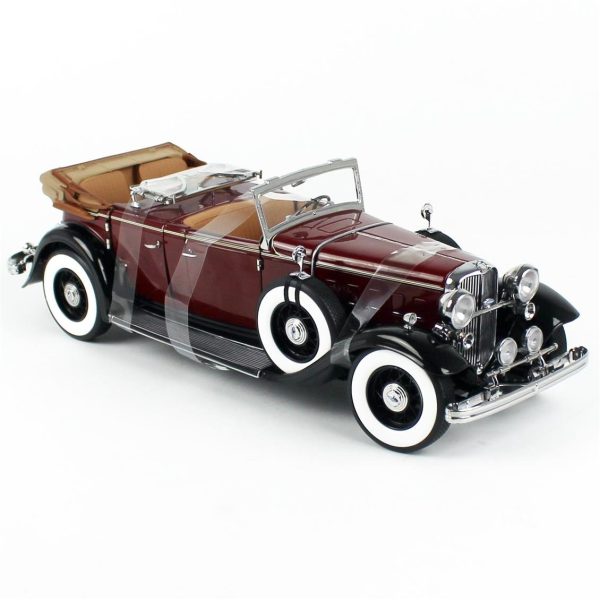 1/18 1932 Ford Lincoln KB Top Down Maron Diecast Araba, Sunstar 6167