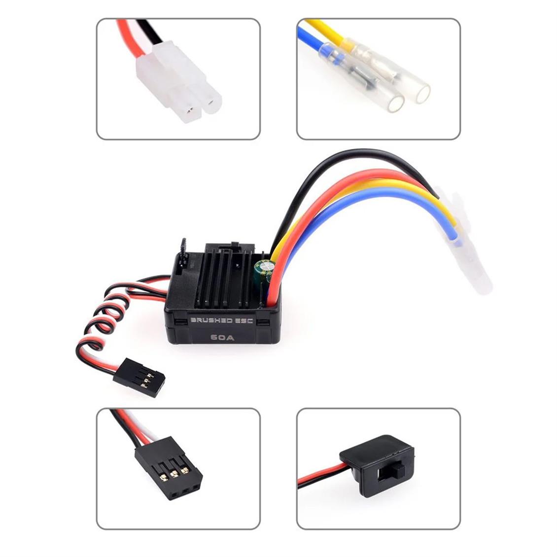 60A Fırçalı Motor İçin Hız Kontrol ESC Ünitesi, Surpass KS-200001-01 - Görsel 6