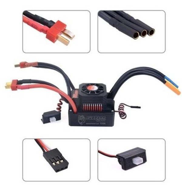 150A Su Geçirmez ESC Hız Kontrol Ünitesi-Kırmızı Seri, Surpass KS-300003-07 - Görsel 2