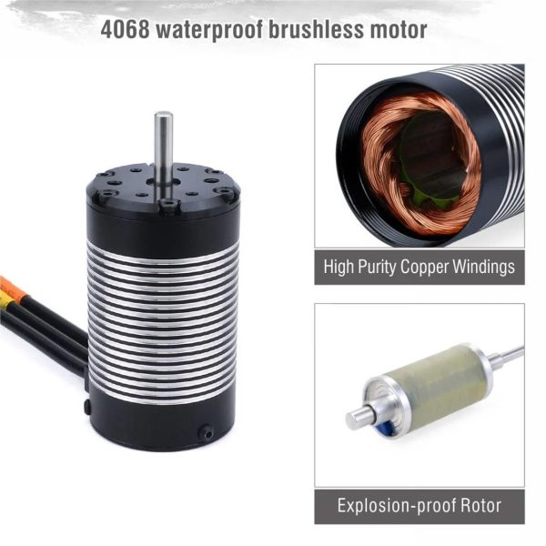 4068 Rocket 2050KV SensörsüzSu Geçirmez Fırçasız Motor, Surpass SP-040680-21 - Görsel 6