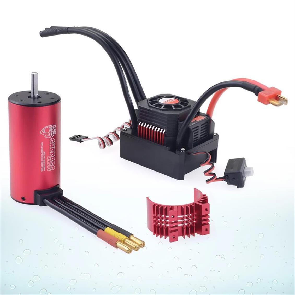 3670 Fırçasız 2650KV MotorMotor Soğutucu ve 120A Hız Kontrol Su Geçirmez Kombo Set, Surpass SP-236700-01