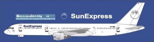 1/144 Sunexpress B757-200, Nazca Decals Sux001