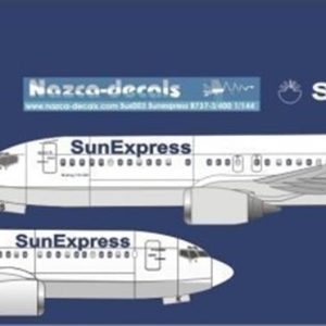 1/144 Sunexpress B737-300/400, Nazca Decals Sux003