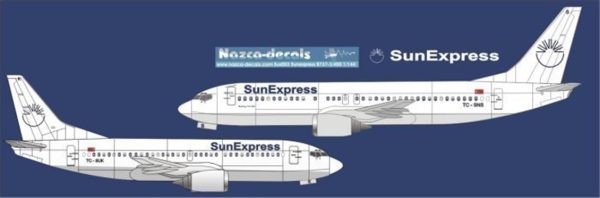 1/144 Sunexpress B737-300/400, Nazca Decals Sux003