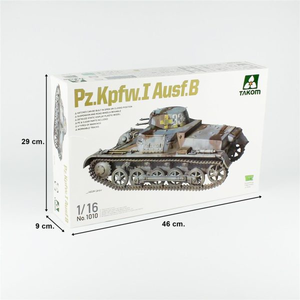 1/16 Alman Hafif Tankı Panzer-I (Versiyon B) Maketi, Takom 1010 - Görsel 5