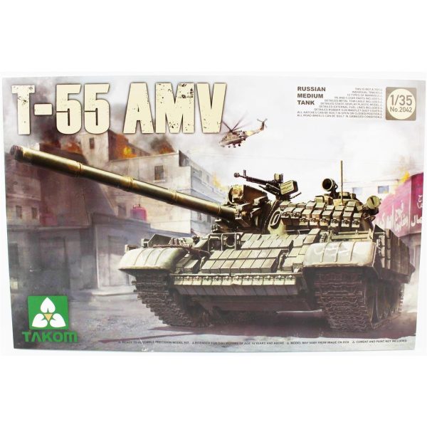 1/35 Rus Orta Sınıf Tankı T-55 AMV Maketi, Takom 2042