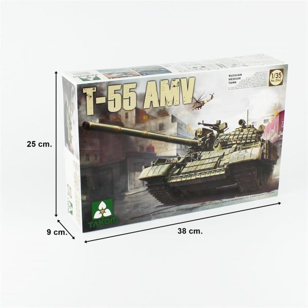 1/35 Rus Orta Sınıf Tankı T-55 AMV Maketi, Takom 2042 - Görsel 5