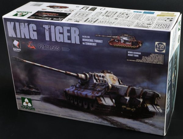 1/35 WWII Alman Ağır TankI Sd.Kfz.182 King Tiger Henschel Turret Maketi, Takom 2047S