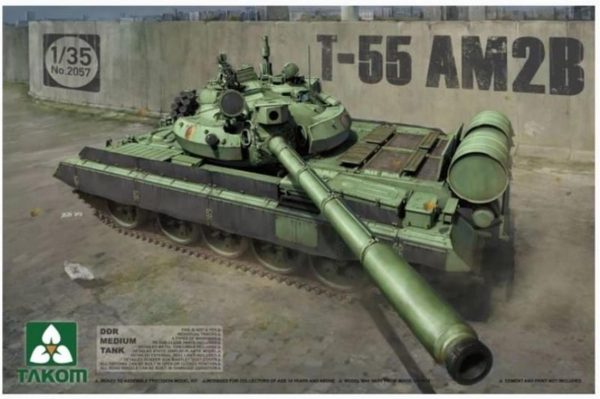 1/35 Doğu Almanya Kara Kuvvetleri T-55 AM2B Tank Maketi, Takom 2057