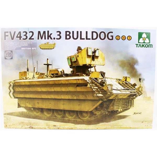1/35 İngiliz APC FV432 Mk.3 Bulldog Tankı (2 in 1) Maketi, Takom 2067