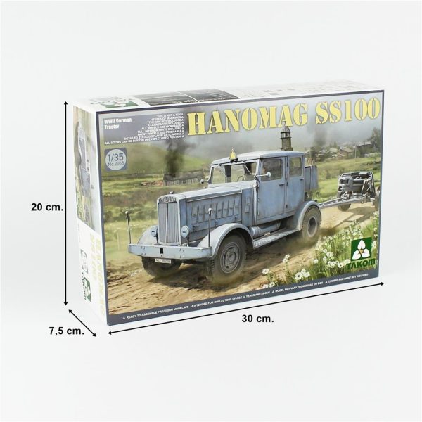 1/35 Alman Hanomag SS100 Çekici Maketi, Takom 2068 - Görsel 5