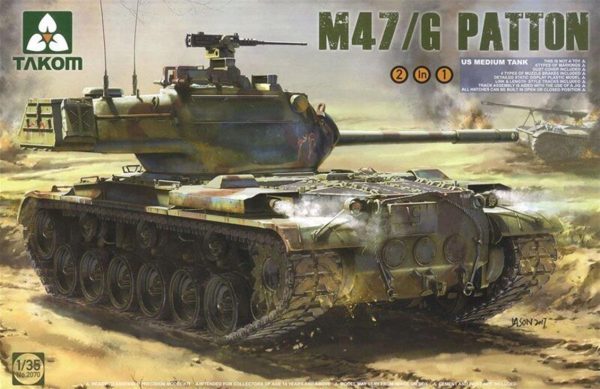 1/35 M47/G US Orta Tankı 2 in 1 Maketi, Takom 2070