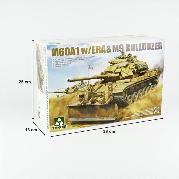 1/35 M60A1 Tankı ve ERA ve M9 Buldozer Maketi, Takom 2142 - Görsel 5