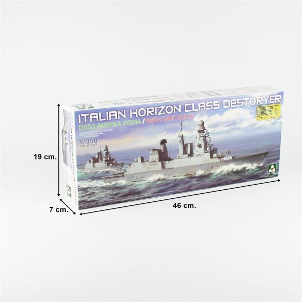 1/350 İtalyan Horizon Sınıfı Destroyer D553 ANDREA DORIA / D554 CAIO DUILIO Maketi, Takom 6007 - Görsel 5
