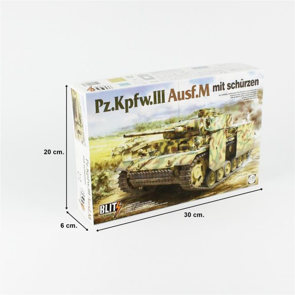 1/35 Alman Orta Tankı Schürzen Zırhlı Panzer III (Versiyon M) Maketi, Takom 8002 - Görsel 5