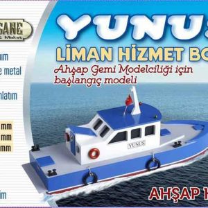 1/50 Yunus Liman Hizmet Botu Ahşap Tekne Kiti, Tersane Model 005