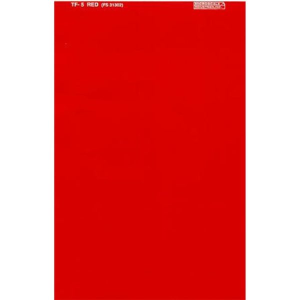 TF5 Trim Film, Size-7-1/4 X 4-1/2-Red Fs31302.., Microscale TF5
