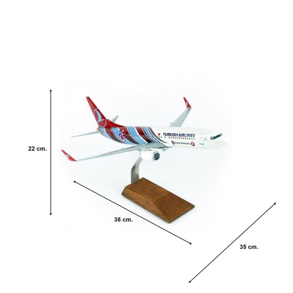 1/100 Trabzon Spor Logolu B737-800 Yolcu Uçağı Modeli - Görsel 5