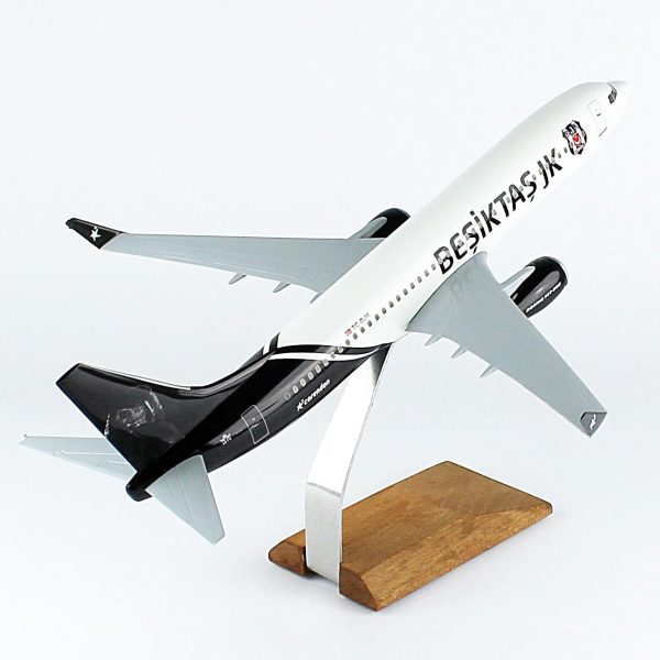 1/100 Ölçek, THY Beşiktaş CORENDON Logolu B737-800 Yolcu Uçağı Sergilemeye Hazır Model, THY062 - Görsel 4