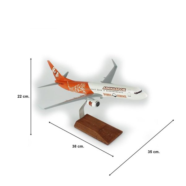 1/100 Adana Spor Logolu B737-800 Yolcu Uçağı Modeli - Görsel 5