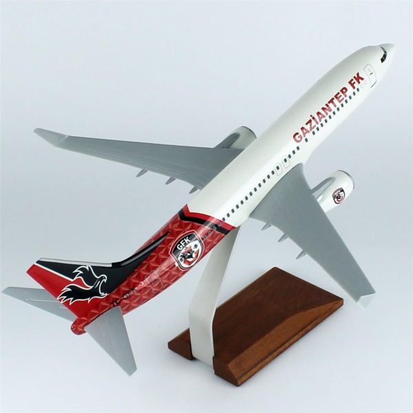 1/100 Gaziantep Spor Logolu B737-800 Yolcu Uçağı Modeli - Görsel 4