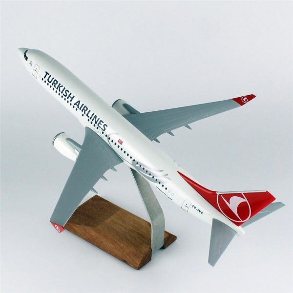 1/100 Lale Logolu B737-800 Yolcu Uçağı Modeli - Görsel 3