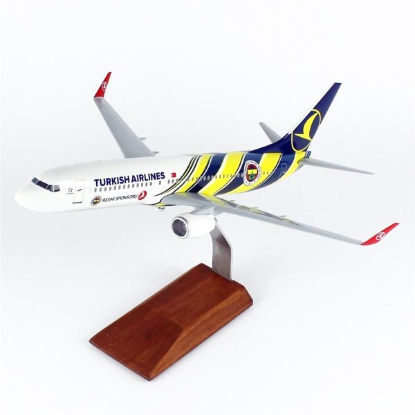 1/100 Fenerbahçe Spor Klübü Logolu B737-800 Yolcu Uçağı Modeli - Görsel 2