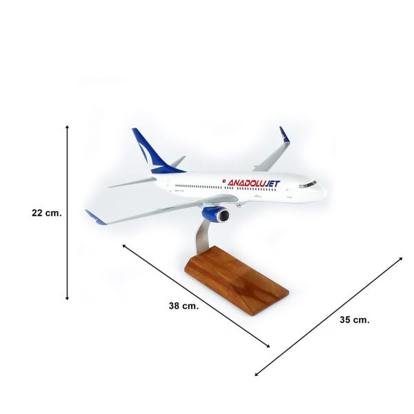 1/100 Anadolu Jet B737-800 Yolcu Uçağı Modeli - Görsel 5