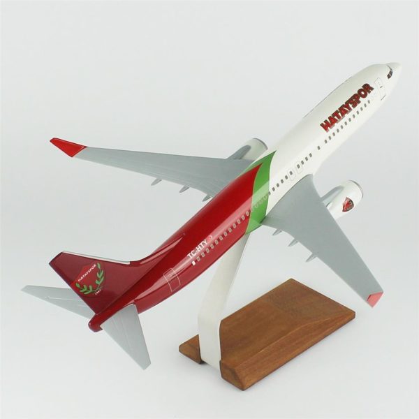 1/100 Hatay Spor Logolu B737-800 Yolcu Uçağı Modeli - Görsel 4