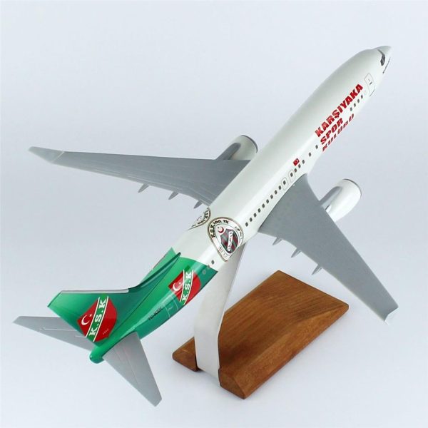 1/100 Karşıyaka Spor Logolu B737-800 Yolcu Uçağı Modeli - Görsel 4