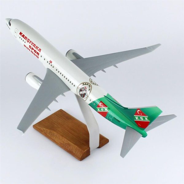 1/100 Karşıyaka Spor Logolu B737-800 Yolcu Uçağı Modeli - Görsel 3