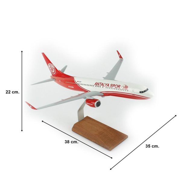 1/100 Antalya Spor B737-800 Yolcu Uçağı Modeli - Görsel 5