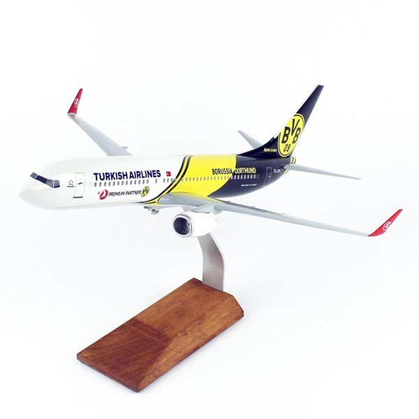 1/100 Borissia Dortmund Logolu B737-800 Yolcu Uçağı Modeli - Görsel 2