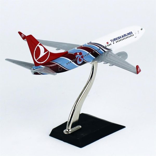 1/250 Trabzonspor Logolu Boeing B737-800 Küçük Yolcu Uçağı Modeli, THY 054 - Görsel 4