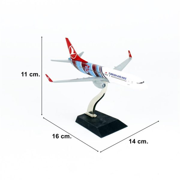 1/250 Trabzonspor Logolu Boeing B737-800 Küçük Yolcu Uçağı Modeli, THY 054 - Görsel 5