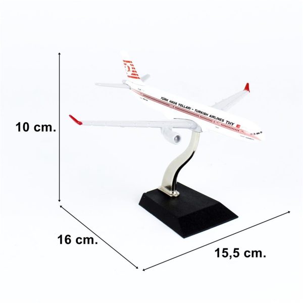 1/250 Piyama Logolu Airbus A330-300 Yolcu Uçağı Metal Modeli, THY 057 - Görsel 5