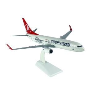 1/100 B737-800 Yolcu Uçağı Lale Desenli Hazır Standlı Modeli
