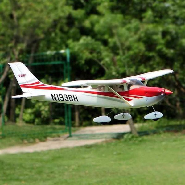 Cessna 182 400 Class Kırmızı Fırçalı RC Uçak, TopRC 003C - Görsel 2