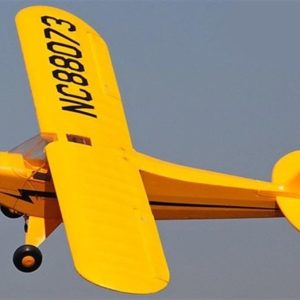 Piper J3 Sarı Brushless 700KV Motorlu ESC Işık Sistemi Flaplı Servolu Kumandasız Pilsiz Model Uçak, TopRC 067B