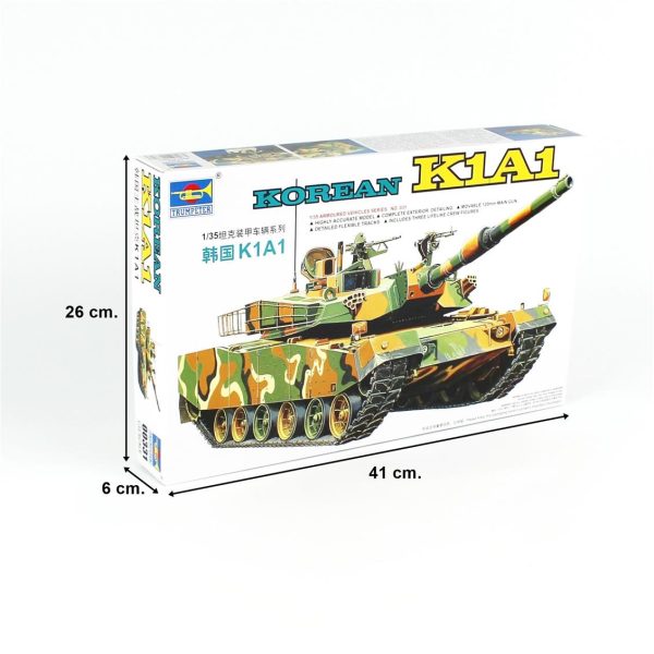 1/35 Korean K1A1 Tank Maketi, Trumpeter 00331 - Görsel 5
