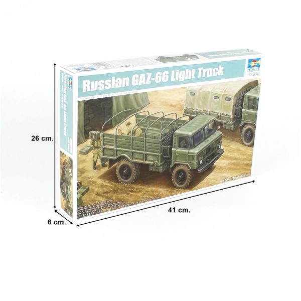 1/35 Russian GAZ-66 Hafif Askeri Kamyon Maketi, Trumpeter 01016 - Görsel 5