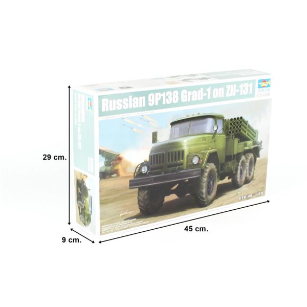 1/35 Rus 9P138 Grad-1 ve Zil-131 Mobil Füze Rampası Maketi, Trumpeter 01032 - Görsel 5