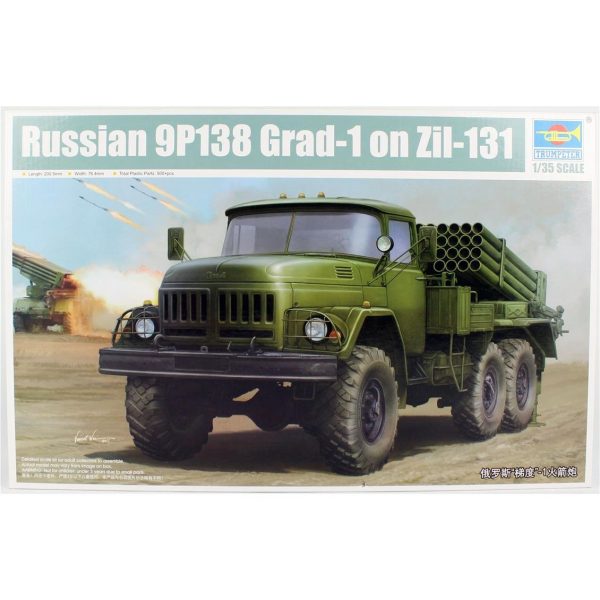 1/35 Rus 9P138 Grad-1 ve Zil-131 Mobil Füze Rampası Maketi, Trumpeter 01032
