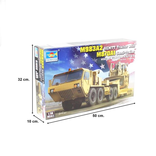 1/35 M983A2 HEMTT Çekici ve M870A1 Dorse Maketi, Trumpeter 01055 - Görsel 5