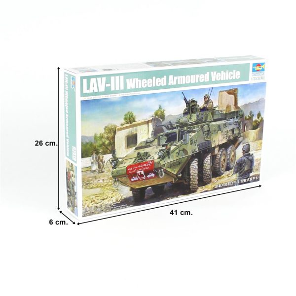 1/35 LAV-III 8x8 Tekerlekli Zırhlı Araç Maketi, Trumpeter 01519 - Görsel 5
