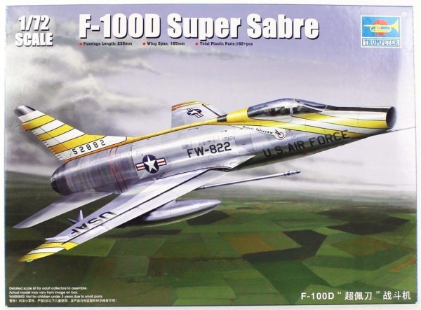 1/72 F-100D Super Sabre Savaş Uçağı Maketi, Trumpeter 01649