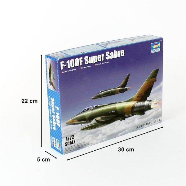 1/72 F-100F Super Sabre Savaş Uçağı Maketi, Trumpeter 01650 - Görsel 5